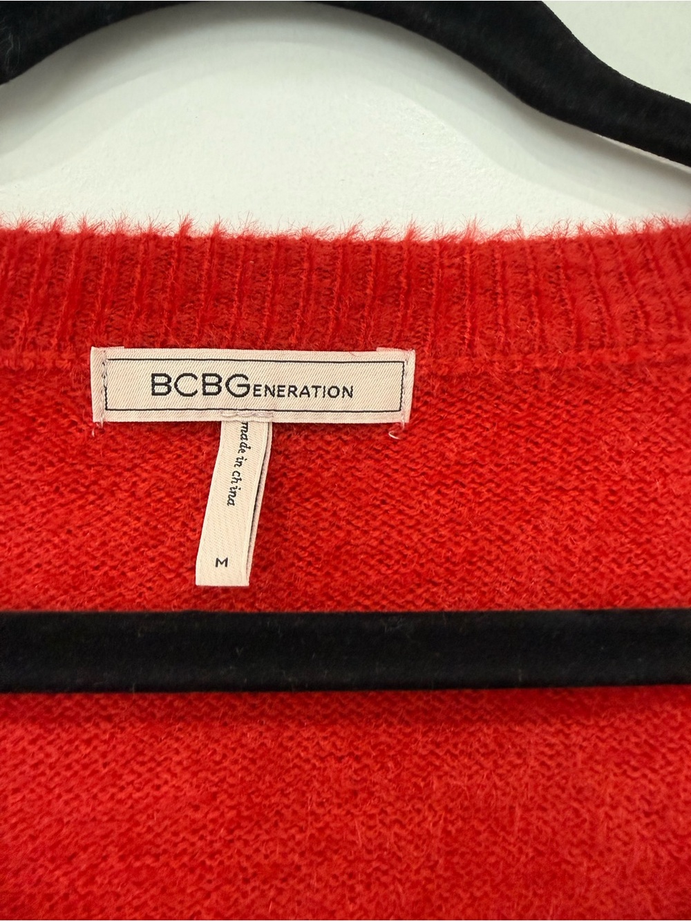 BCBGeneration Red Cropped Button-Front Cardigan - Picture 4 of 6